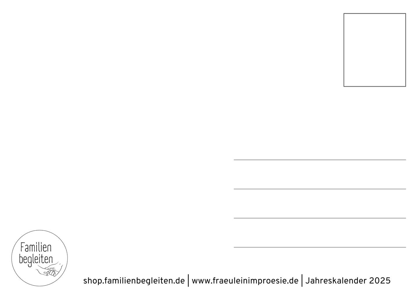 Postkarten mit Motiven vom Familienkalender 2025