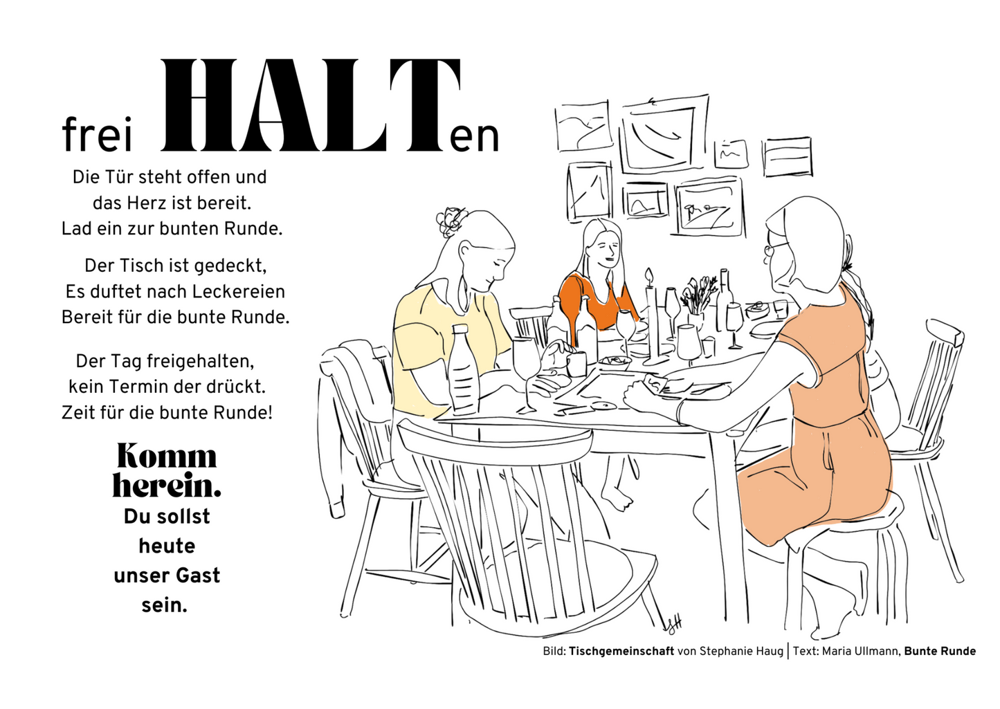 Postkarten mit Motiven vom Familienkalender 2025