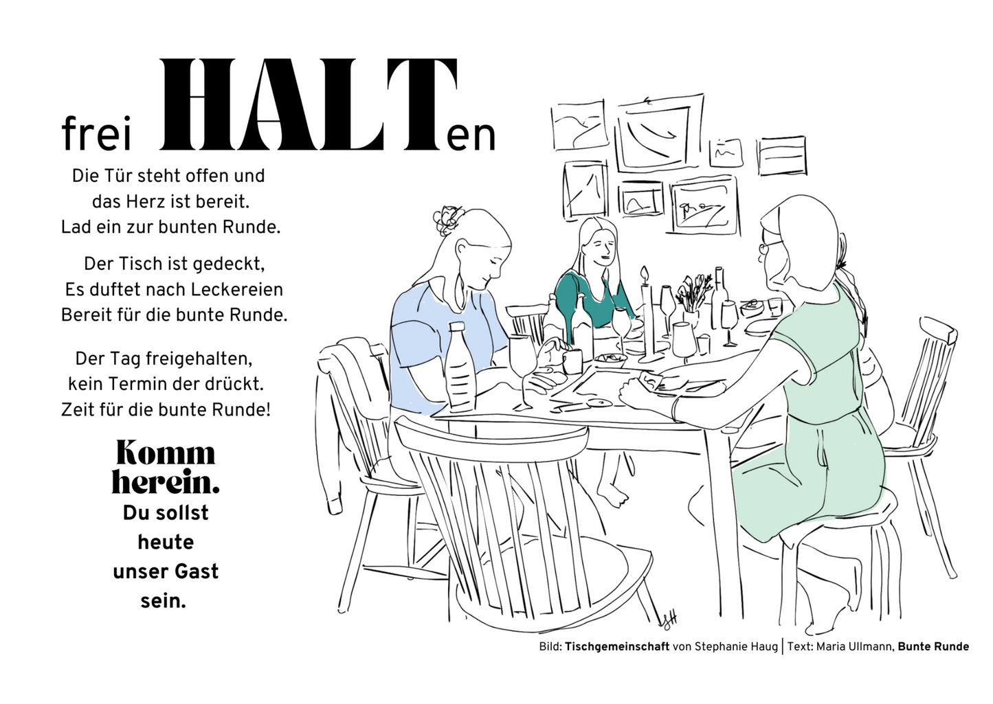 Postkarten mit Motiven vom Familienkalender 2025